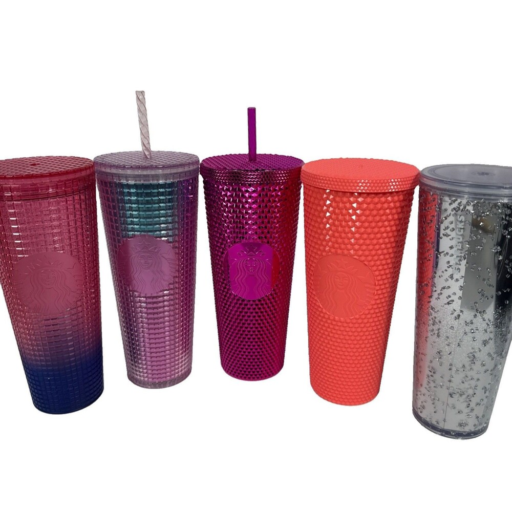Lot Of 5 Starbucks 24oz Tumblers Drinking Resusable Cups Venti Asst Colors 2020+